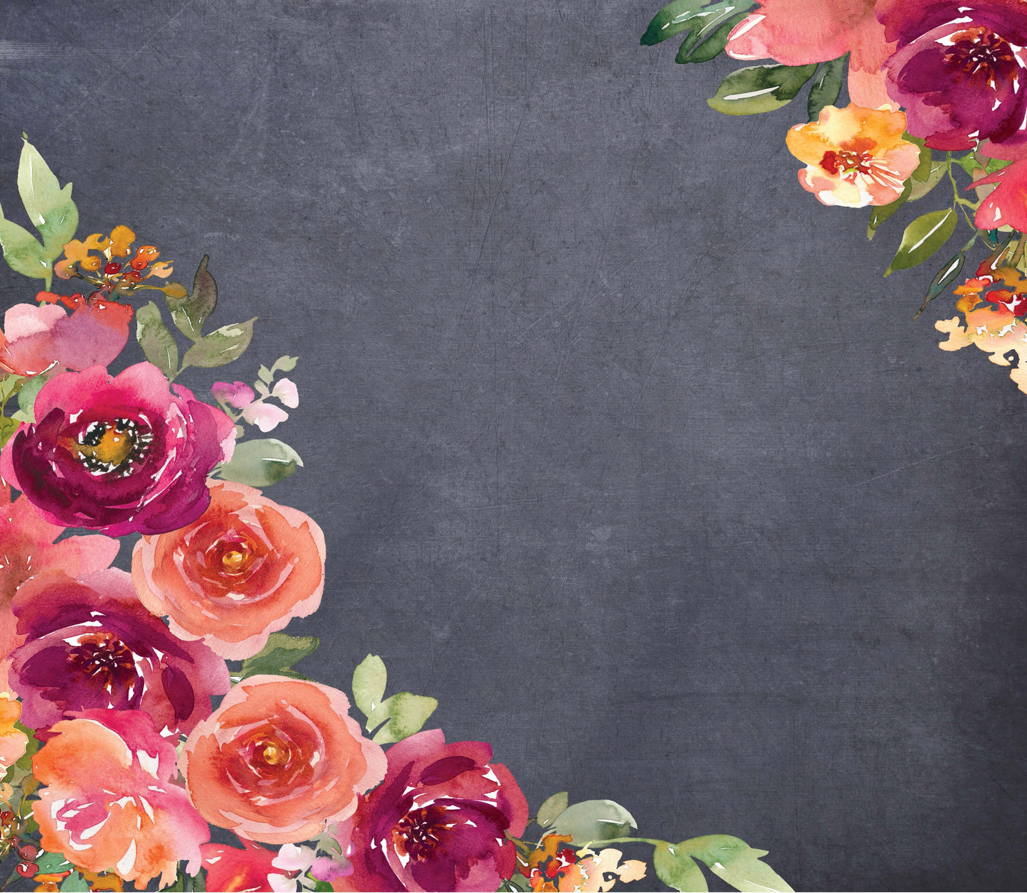 Floral Chalkboard - Adhesive Vinyl Wrap