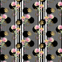 Floral and Stripes - Adhesive Vinyl 12x12 Sheets