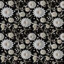 Black Floral Damask - Adhesive Vinyl Sheets