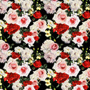 Floral On Black - Adhesive Vinyl Sheets