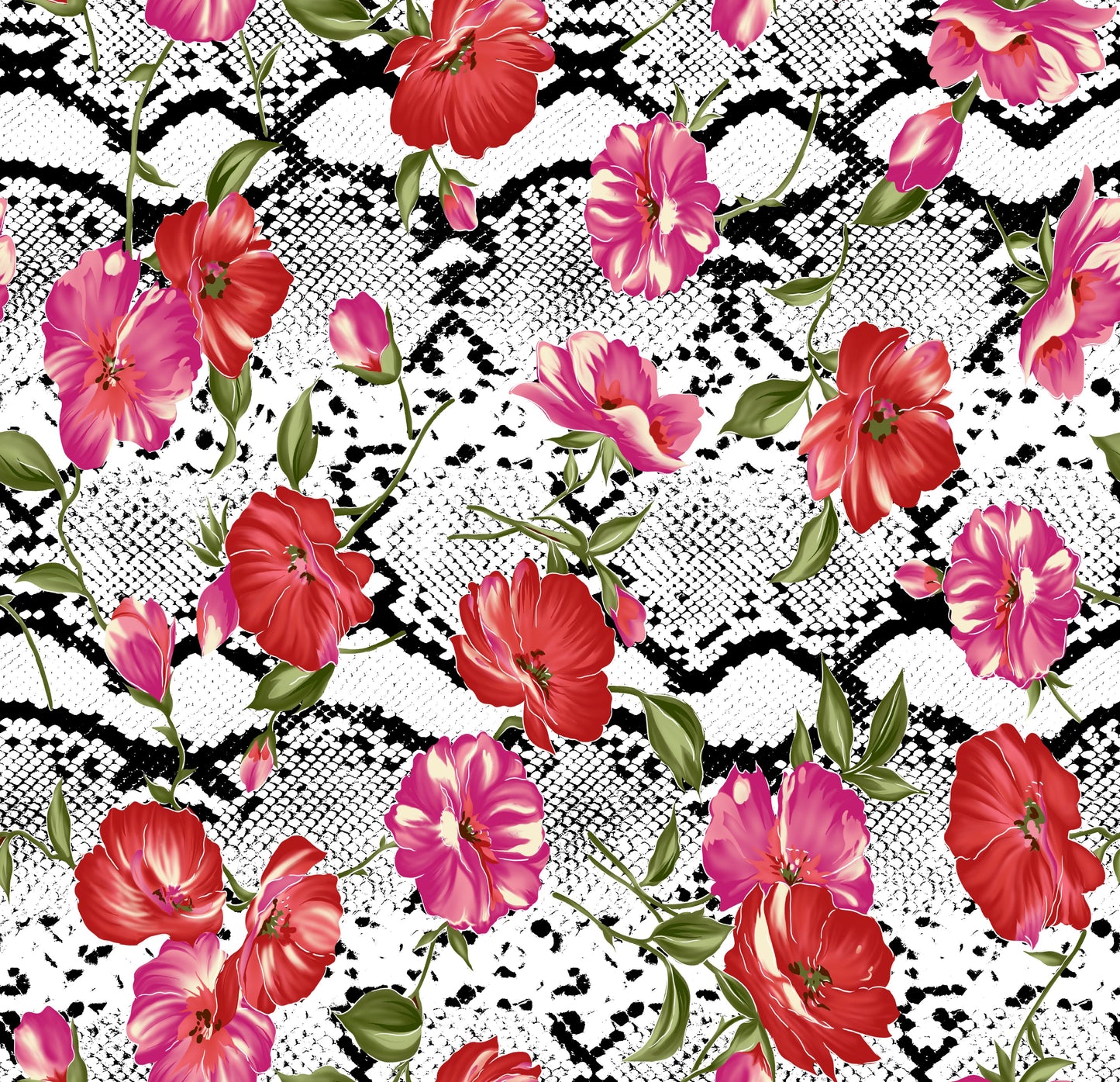 Floral Snakeskin - Adhesive Vinyl Sheets