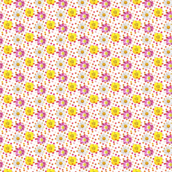 Flower Polka Dot - Adhesive Vinyl 12x12 Sheet