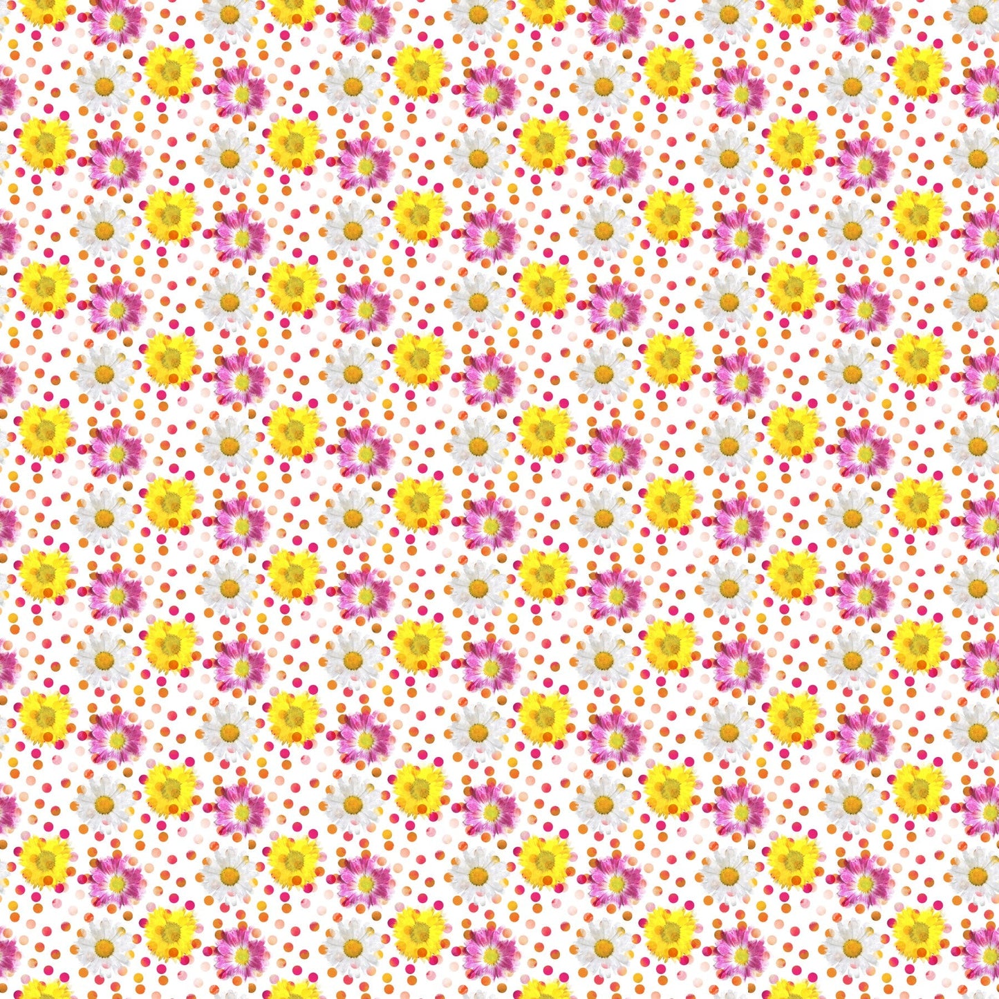 Flower Polka Dot - Adhesive Vinyl 12x12 Sheet