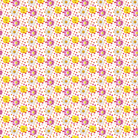 Flower Polka Dot - Adhesive Vinyl 12x12 Sheet