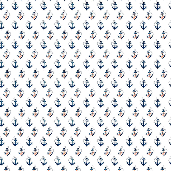 Flowers And Anchor - Adhesive Vinyl Sheets