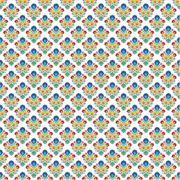 Folk Art Flowers - Adhesive Vinyl 12x12 Sheet