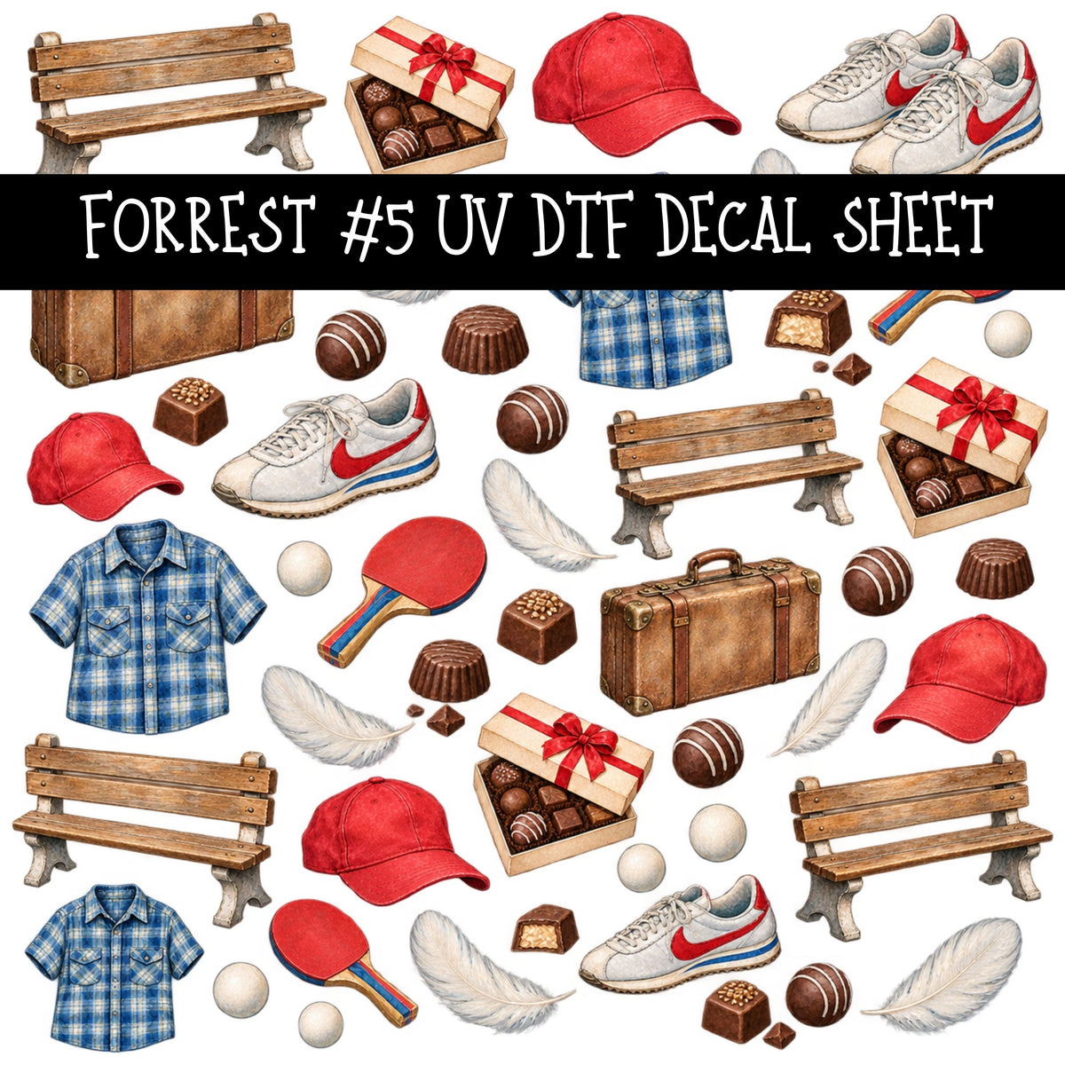 Forrest UV DTF Decal sheets 11 Designs available