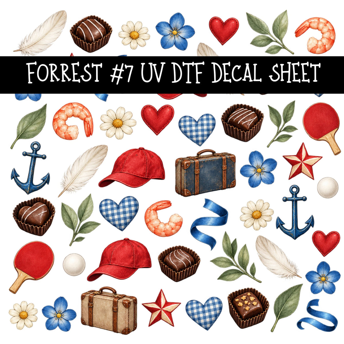 Forrest UV DTF Decal sheets 11 Designs available