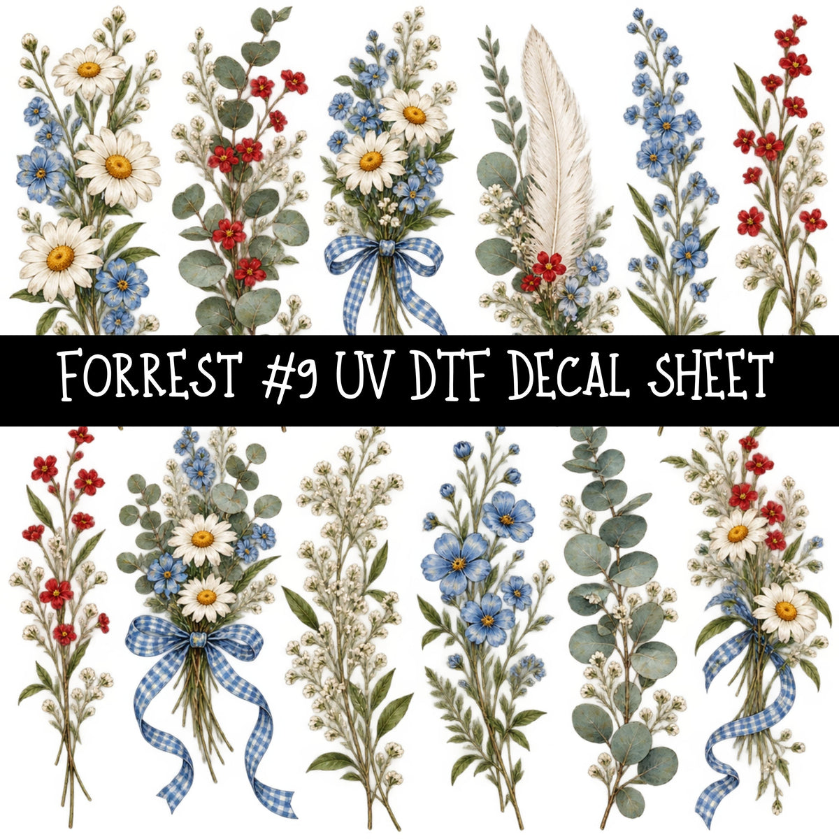 Forrest UV DTF Decal sheets 11 Designs available