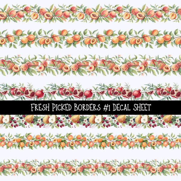 Fresh Picked Borders - Uv Dtf Decal Sheet