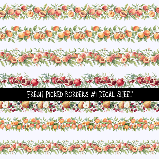 Fresh Picked Borders - Uv Dtf Decal Sheet