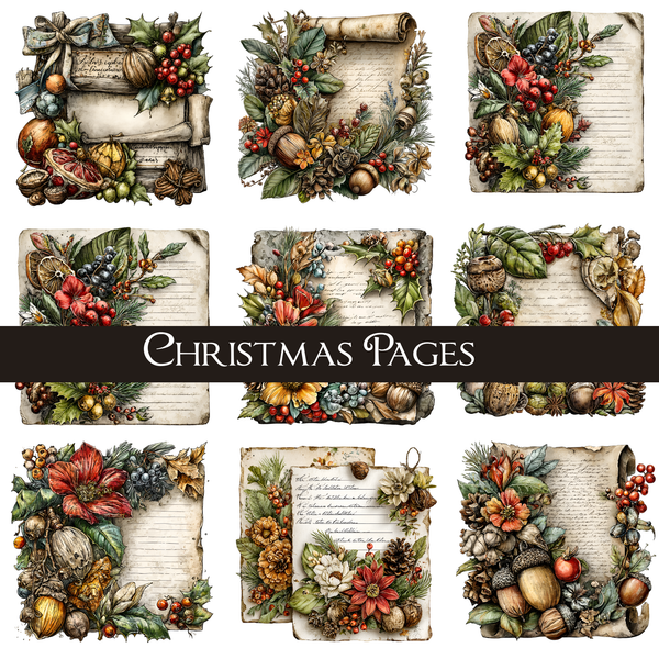 Christmas Pages -UVDTF Decal Sheets