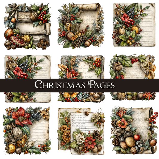 Christmas Pages -UVDTF Decal Sheets