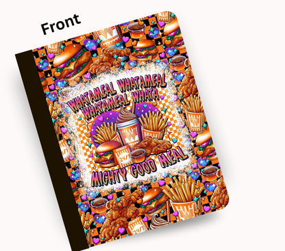 Whatameal vinyl composition notebook wrap