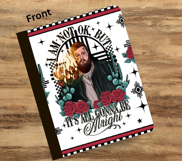 Jelly Roll vinyl composition notebook wrap