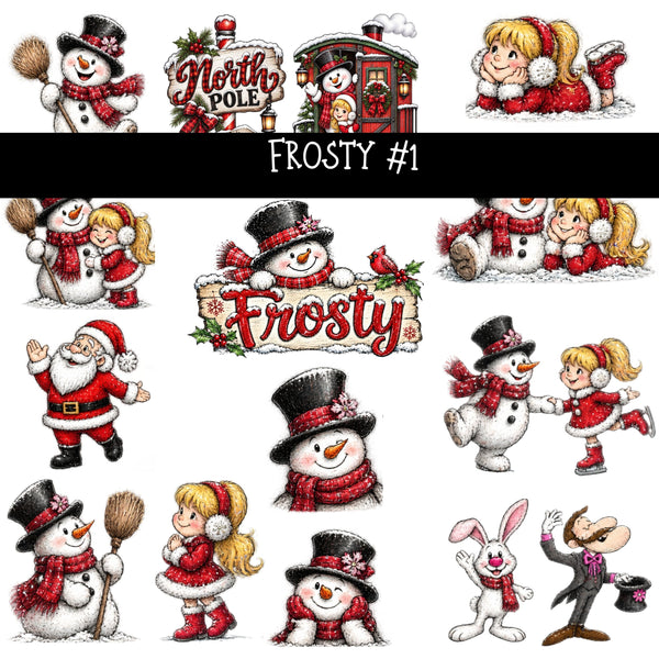 Frosty Torn Pages UV DTF Decal sheets 3 designs available