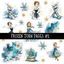 Frozen Torn Pages UV DTF Decal sheets 6 Designs available