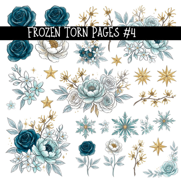 Frozen Torn Pages UV DTF Decal sheets 6 Designs available