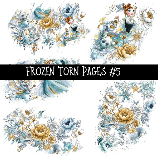 Frozen Torn Pages UV DTF Decal sheets 6 Designs available