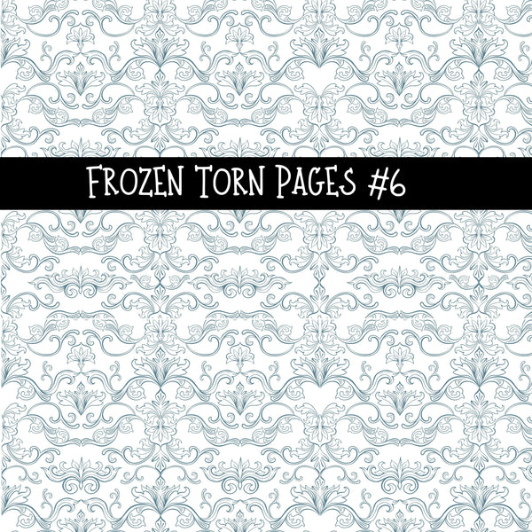 Frozen Torn Pages UV DTF Decal sheets 6 Designs available