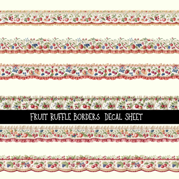 Fruit Ruffles Borders - Uv Dtf Decal Sheet