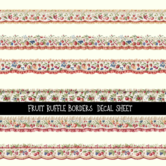 Fruit Ruffles Borders - Uv Dtf Decal Sheet