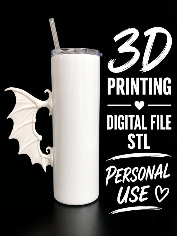 Bat wing - Tumbler Handle Digital File Stl