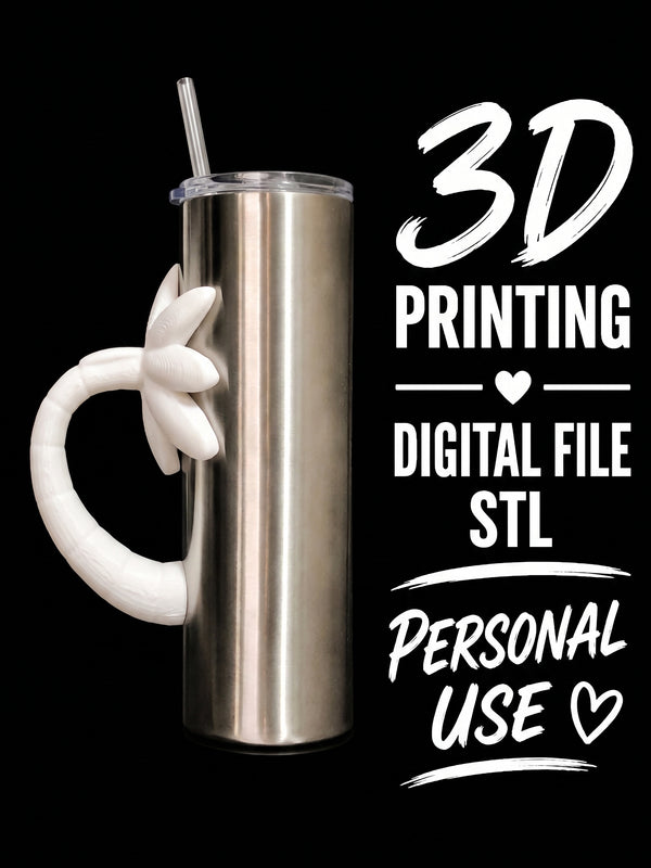 Palm tree - Tumbler Handle Digital File Stl