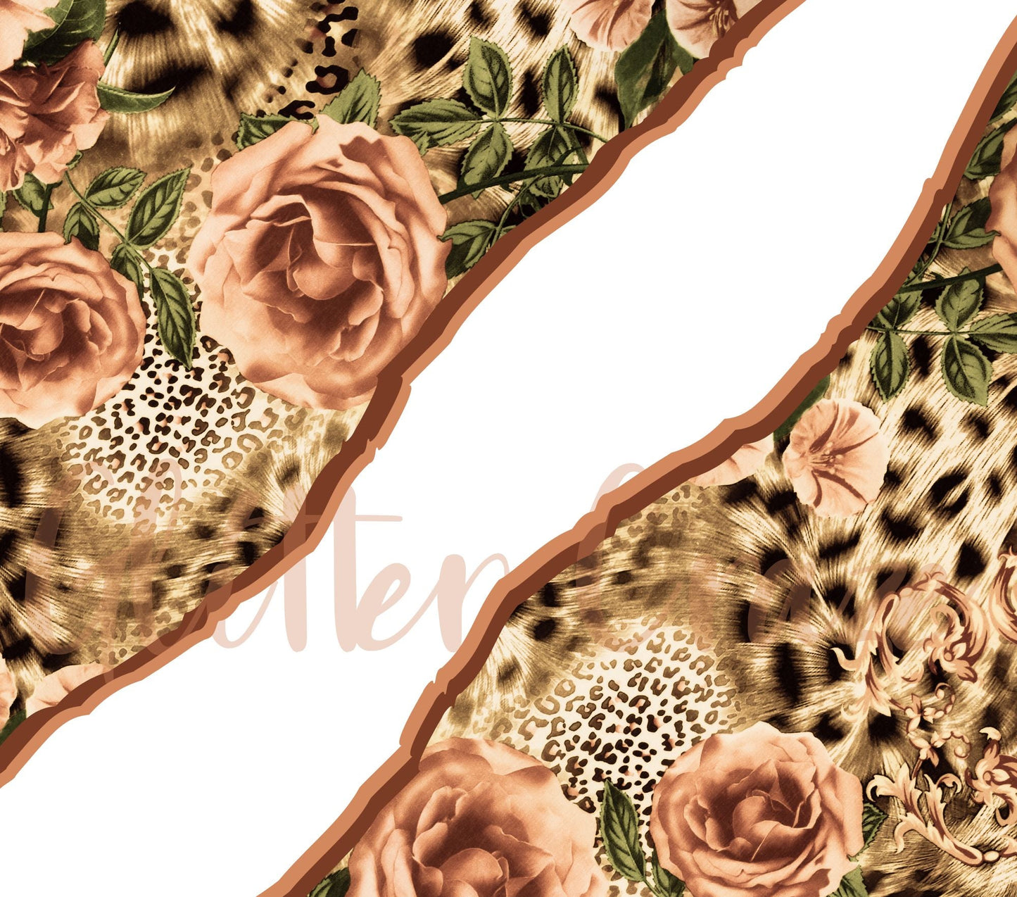 Rose Leopard - Adhesive Vinyl Wrap