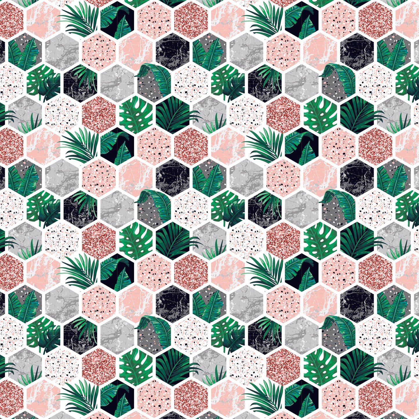 Geometric Hexagons - Adhesive Vinyl Sheets