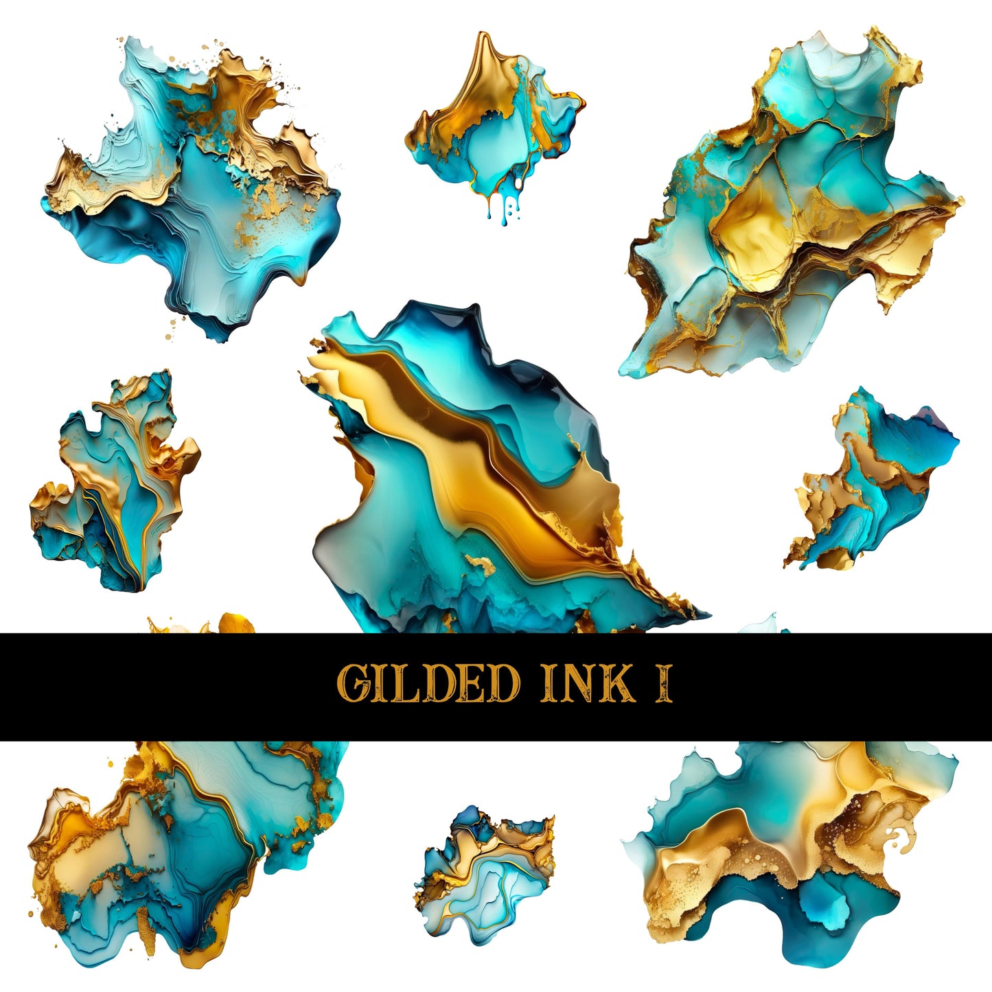 Gilded Ink UV DTF Decal Sheets 5 Designs