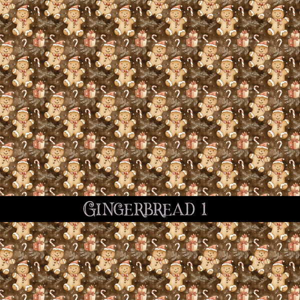 Gingerbread collection- 12x12 vinyl sheets-10 designs available