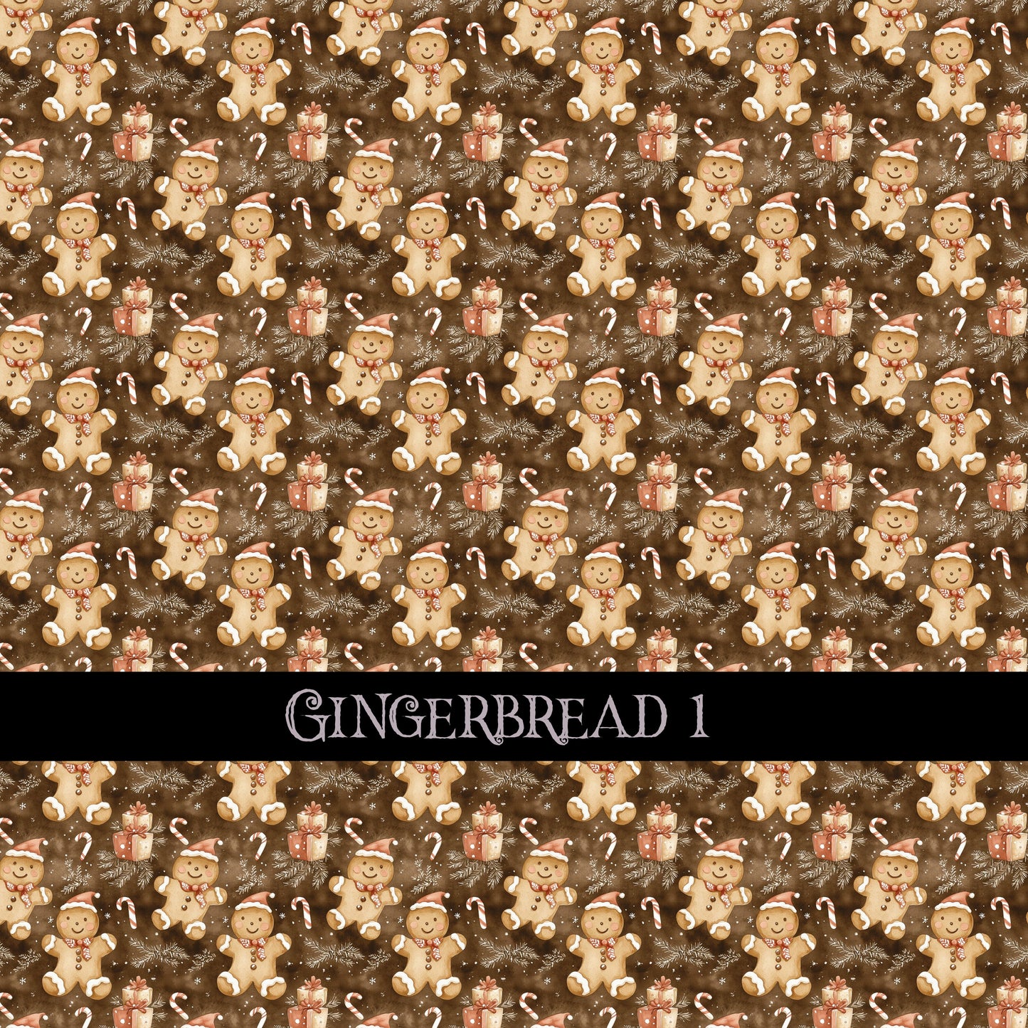 Gingerbread collection- 12x12 vinyl sheets-10 designs available