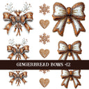 Gingerbread Bow Collection Decal sheets-12 styles