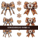 Gingerbread Bow Collection Decal sheets-12 styles