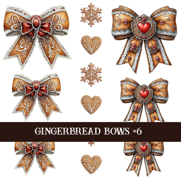 Gingerbread Bow Collection Decal sheets-12 styles