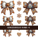 Gingerbread Bow Collection Decal sheets-12 styles