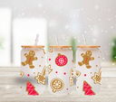 Gingerbread Cookies - UV DTF 16oz Libbey wrap