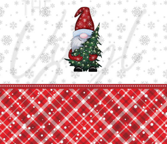 Gnome Tree With Plaid - Adhesive Vinyl Wrap and 12x12 Sheet