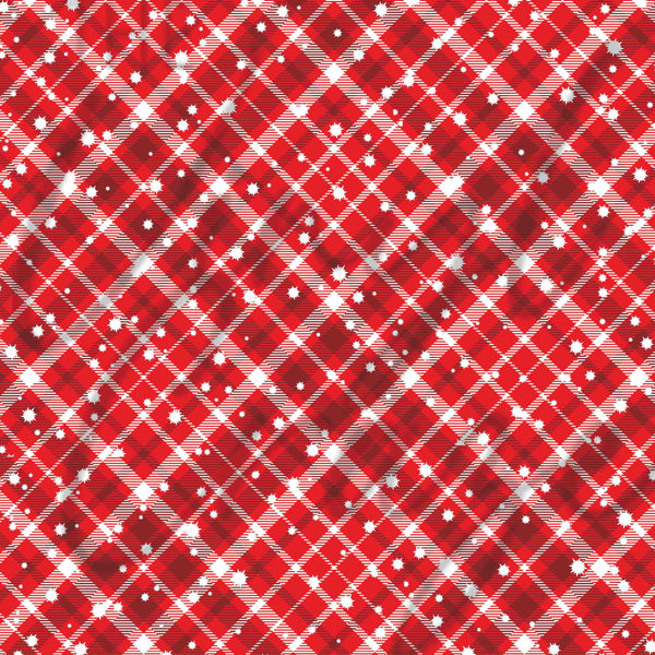 Gnome Tree With Plaid - Adhesive Vinyl Wrap and 12x12 Sheet