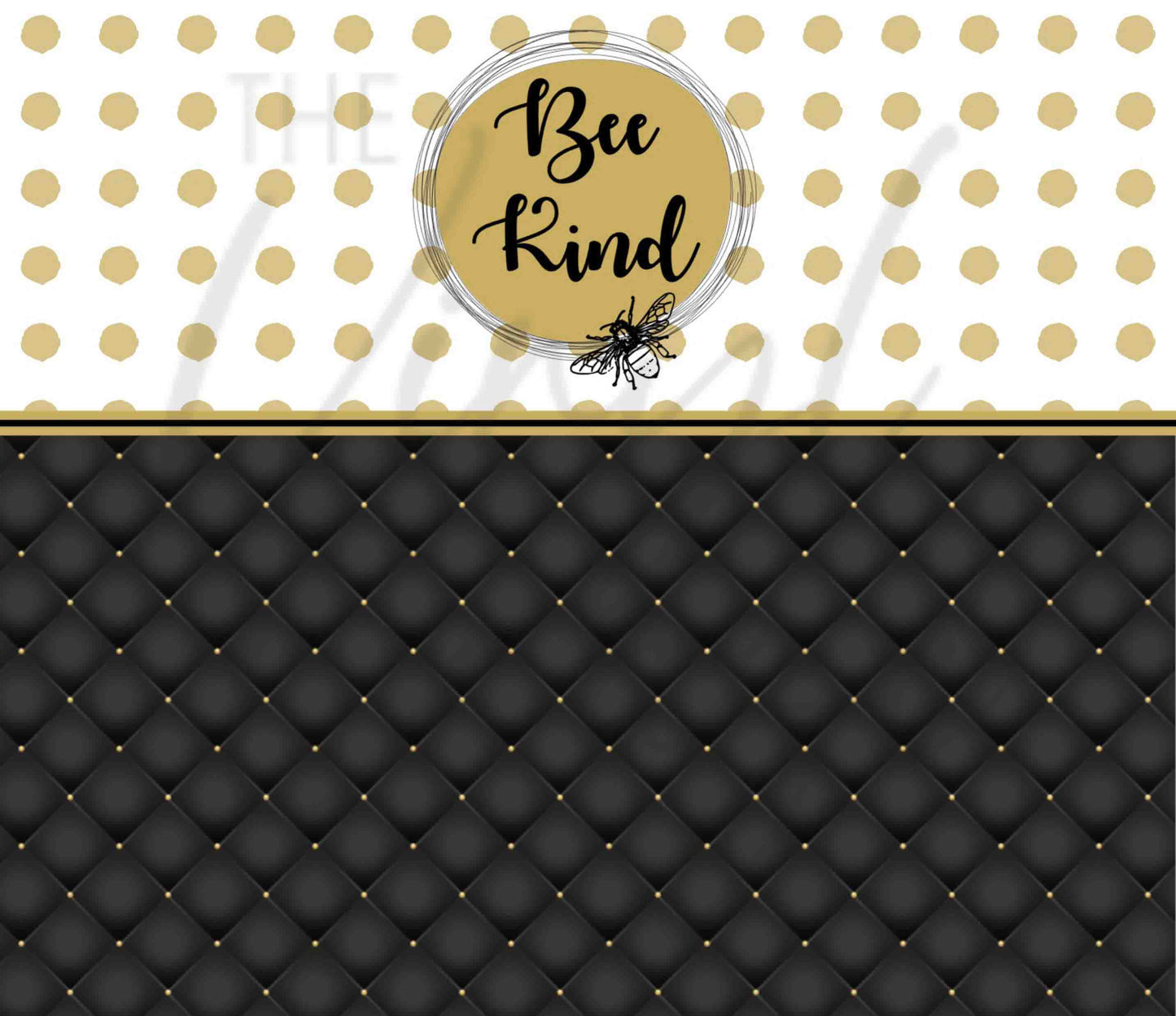 Gold and Black Bee Kind - Adhesive Vinyl Wrap