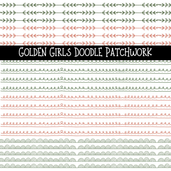Golden Girls Doodle Patchwork Set
