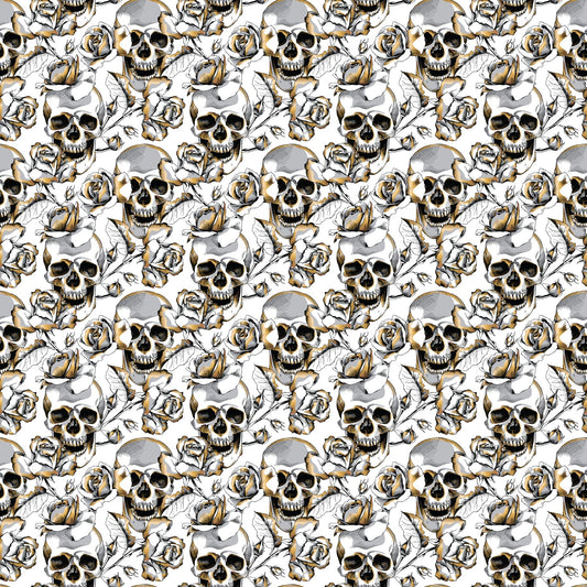 Golden Skulls - Adhesive Vinyl Sheets