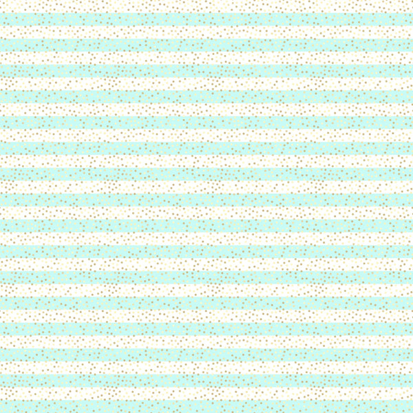Gold Polka Dots on Turquoise Stripes - Adhesive Vinyl Sheets