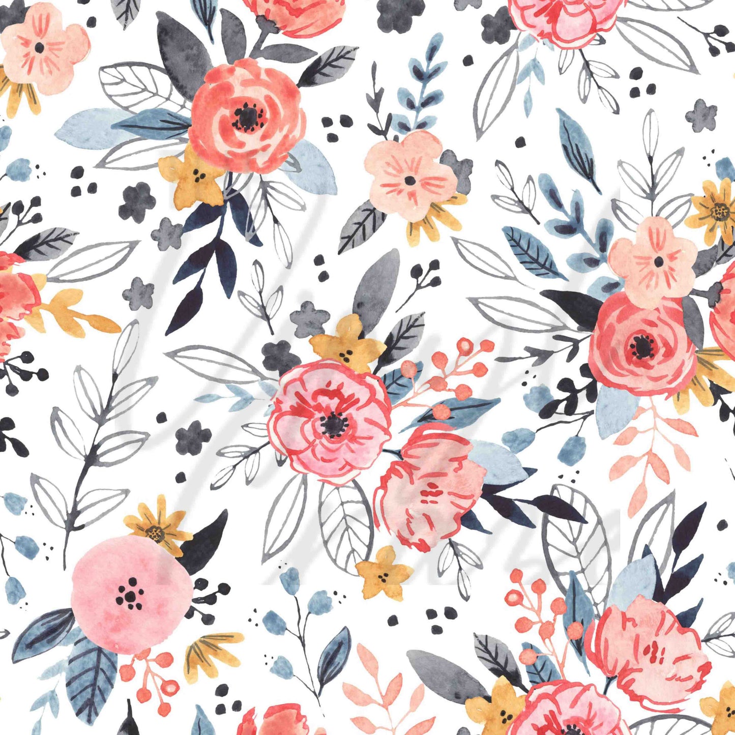 Gorgeous Floral - Adhesive Vinyl Wrap and 12x12 Sheets