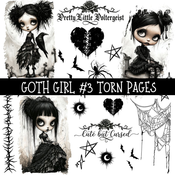 Goth Girl UV DTF Decal sheets 6 designs available