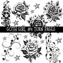 Goth Girl UV DTF Decal sheets 6 designs available