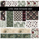 Gothic Spring Patchwork precut vinyl sheet available in 12x12 or 6x6 sizes