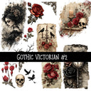 Gothic Rose torn Pages UV DTF Decal sheets 3 designs available