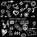 Graffiti elements UV DTF Decal sheets 3 color Options